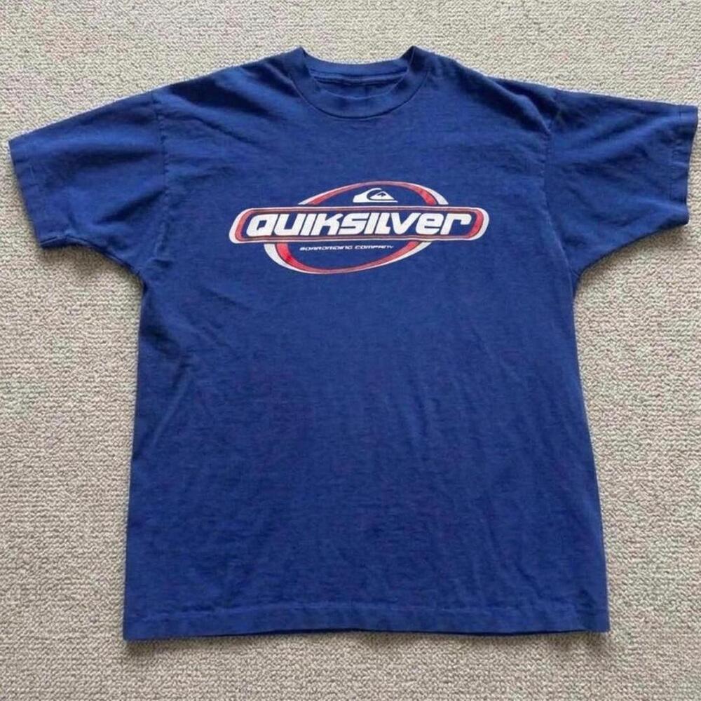 Gildan Men Navy T-Shirt, Quiksilver Blue Surf Tee